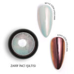 Holografik Efektli Beyaz İnci Tozu, Nail Art, Kalıcı Oje Tırnak Süsleme No.02