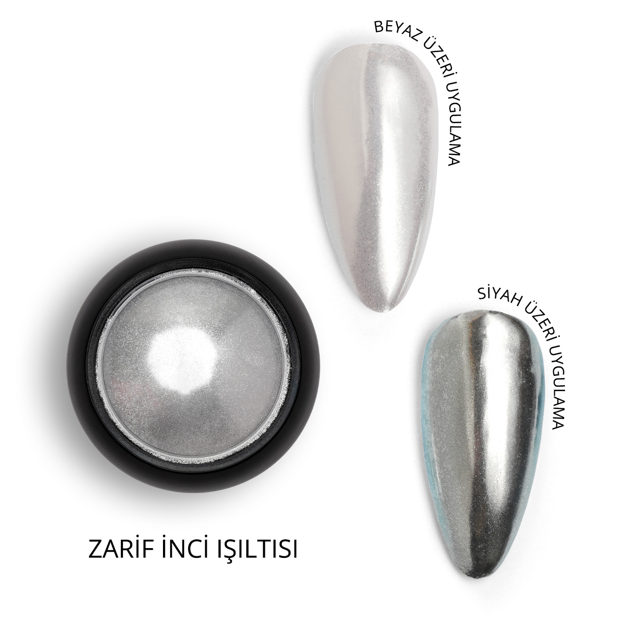 incitozu-01.jpg Ayna Efektli İnci Tozu, Nail Art, Kalıcı Oje Tırnak Süsleme No.01 - Görsel 1