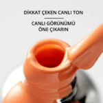 Kalıcı oje Pantone Papaya, pastel turuncu, 10 ml - Görsel 3